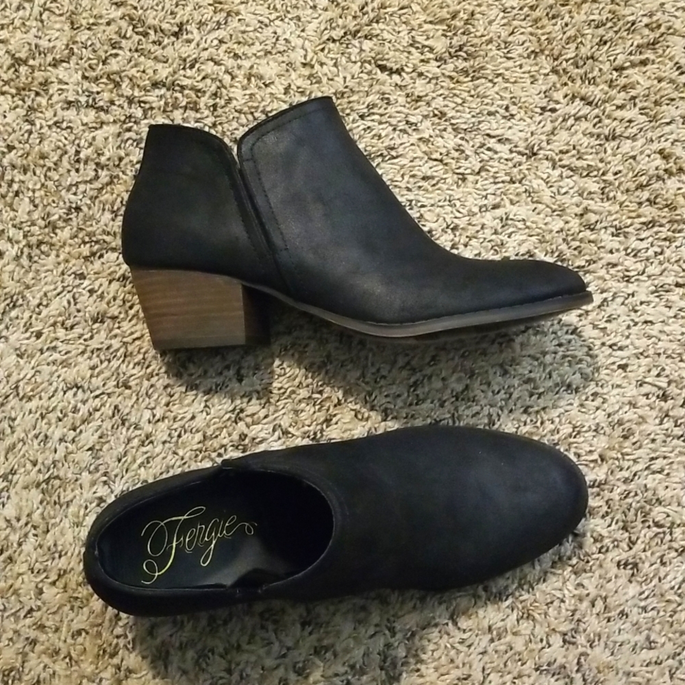Fergie black booties